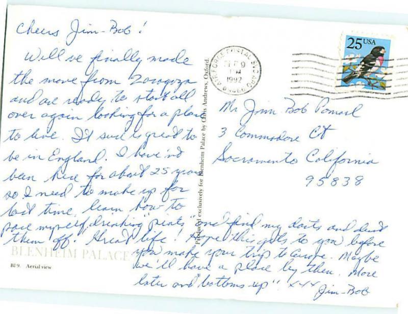 Blenheim Palace Aerial View England    Postcard  # 7433