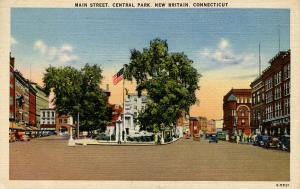 CT - New Britain. Main Street, Central Park