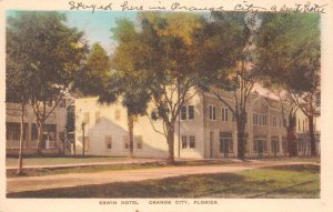 Orange City Florida Erwin Hotel  Exterior View Vintage Postcard U14