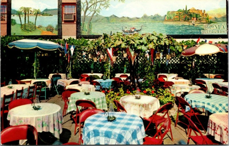 The Roma Italian Restaurant Washington, D.C. outdoor patio checkered cloths