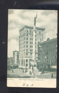 ALLENTOWN PENNSYLVANIA PA. DOWNTOWN SOLDIERS MONUMENT VINTAGE POSTCARD 1906