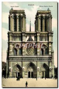 Paris - 4 - Notre Dame - Old Postcard