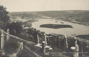 c1907 RPPC; Constantinople Istanbul, Bosphorus, Entree des Eaux douces d'Europe