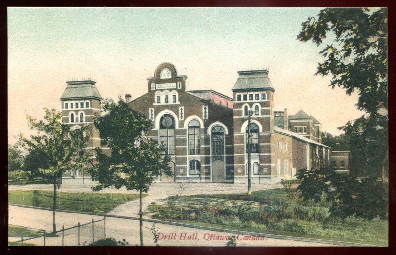 dc1607 - OTTAWA Ontario Postcard 1910s Drill Hall by Hope