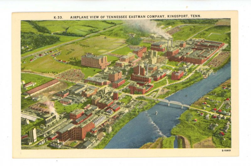 TN - Kingsport. Aerial View of Tennessee Eastman Co.