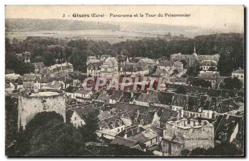 Old Postcard Gisors Panorama Tower prisoner