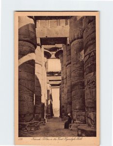 Postcard Pillars in The Hypostyle Hall Karnak Luxor Egypt