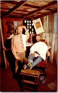 1960s Barber Shop Ghost Town Knott's Berry Farm Buena Park CA Postcard