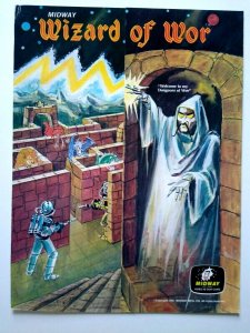 Wizard Of Wor Arcade Flyer Original Fold-out Artwork Video Game 1981 Brochure