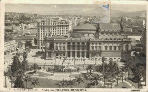 Brazil Sao Paulo Vista ao Theatro Municipal RPPC 06.50