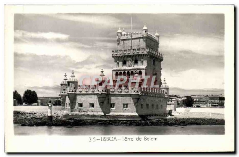 Old Postcard Lisboa Torre De Belem