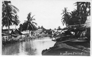 Dutch Malacca Batavia Jakarta Waterfront SE Asia 1920s RPPC Photo Postcard 8425