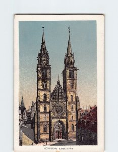 Postcard Lorenzkirche, Nürnberg, Germany