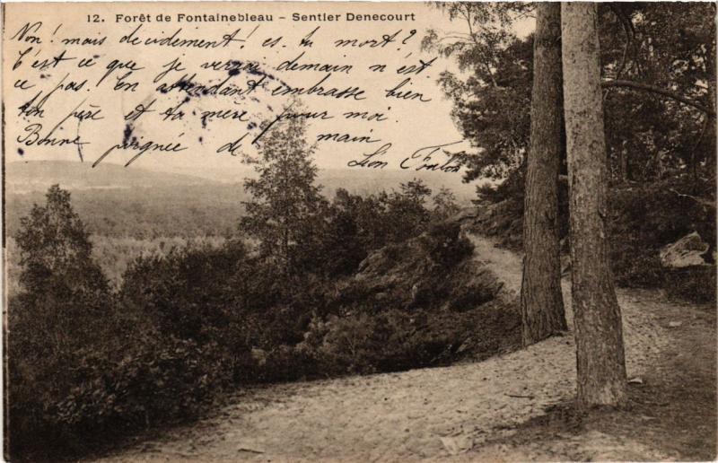 CPA Foret de FONTAINEBLEAU - Sentier Denecour (249223)