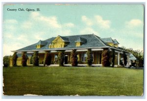 1910 Exterior View Country Club Building Quincy Illinois Posted Vintage Postcard