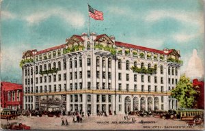 Postcard Hotel Sacramento California Sellon and Hemmings Architects Street Scene