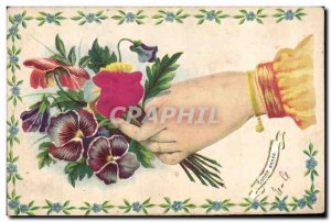 Old Postcard Fantasy Flowers