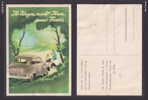 Vinatge postcard GERMANY, Car service advertisement, Picnic