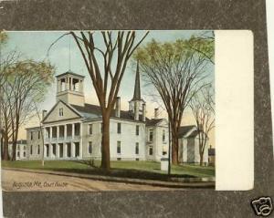 AUGUSTA ME MAINE COURT HOUSE c1910 Postcard