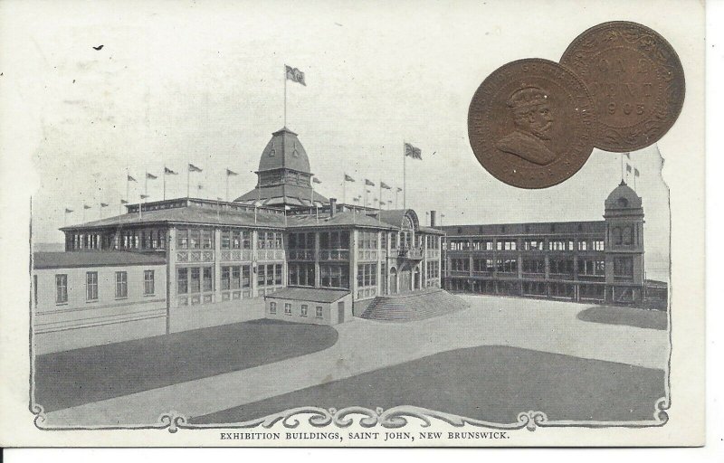  One Cent Coin Card (1903) Exibition Building, St. John, NB McCoy Printing (A385