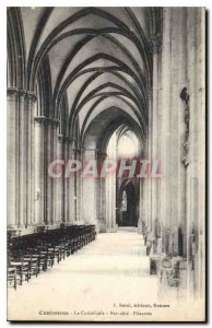 Old Postcard Coutances La Cathedrale Netherlands side pilasters
