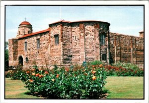 CONTINENTAL SIZE POSTCARD VIEW COLCHESTER CASTLE ESSEX THE NORMAN KEEP ENGLAND