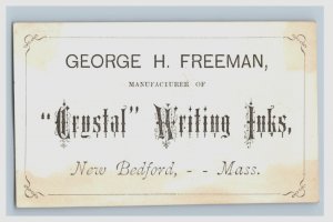 1870s Engraved Crystal Writing Inks George H. Freeman Ink-Bottle Image F114