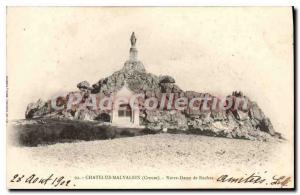 Postcard Old Chatelus Malvaleix Our Lady Rocks