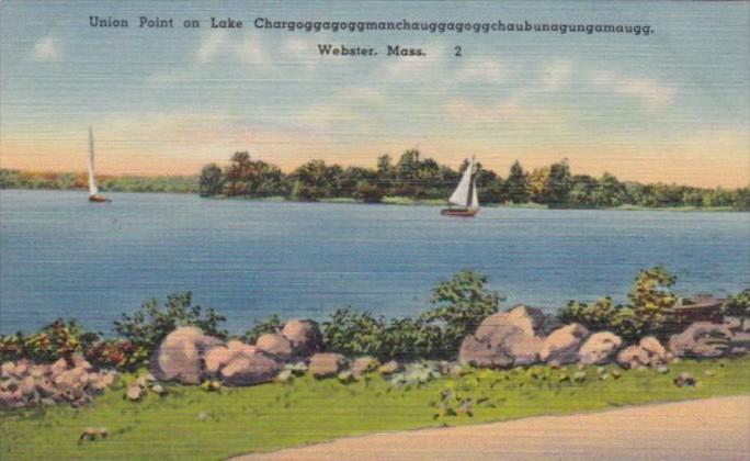 Massachusetts Webster Union Point On Lake Chargoggagoggmanchaugagoggchaubunag...