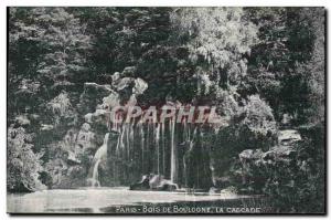 Paris Old Postcard Bois de Boulogne The waterfall