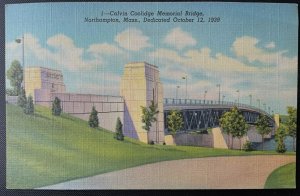 Vintage Postcard 1939 Calvin Coolidge Memorial Bridge, Northampton (MA)