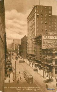 C-1910 Aerial 2nd Avenue Dames SEATTLE WA Mitchell postcard 