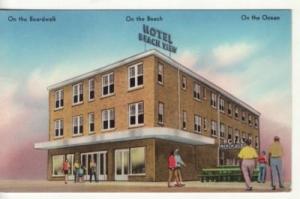 NJ   WILDWOOD by the SEA   HOTEL BEACH VIEW postcard