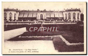 Old Postcard Deauville La Plage Fleurie Casino and gardens