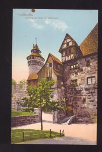 NURNBERG GERMANY EINGANG ZUR BERG MIT VESTNERTURM GERMAN VINTAGE POSTCARD