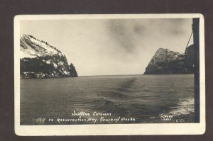 RPPC SEWARD ALASKA RESURRECTION BAY HARDING GATEWAY REAL PHOTO POSTCARD