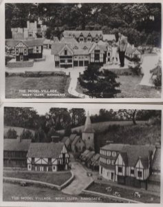 Model Village Ramsgate Kent 2x PB Real Photo Postcard s