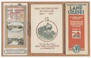 Great Western Railway Land Cruises 3x Old Poster Postcard