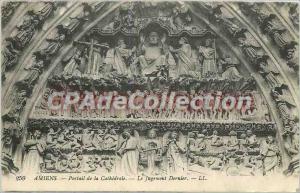 Old Postcard Amiens Cathedral Portal of the Last jugememt