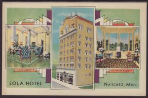 Eola Hotel,Natchez,MS Postcard