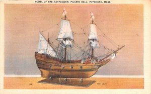 Model of the Mayflower in Plymouth, MA Pilgrim Hall.