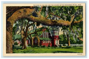 1940 The Ring in the Oak and Church of the Redeemer Biloxi MS Postcard