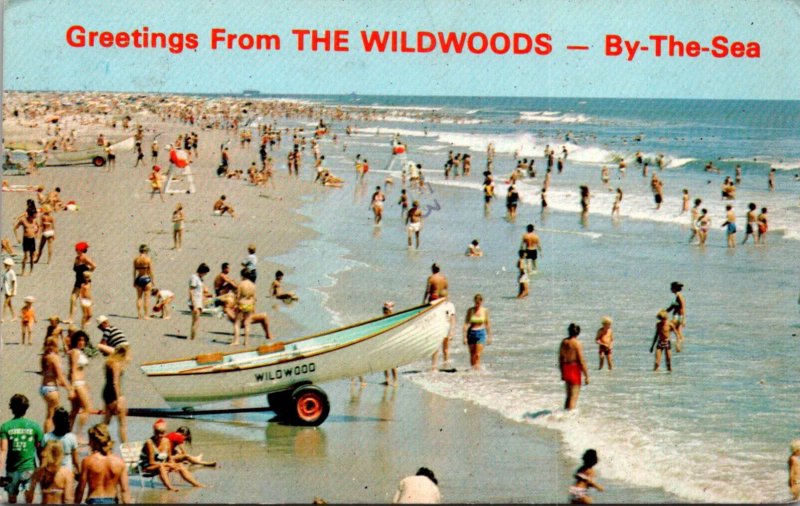 New Jersey Wildwood Greetings Showing Bathing Beach 1998