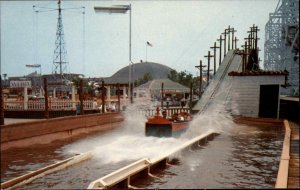 Nantasket Beach MA Paragon Amusement Park Water Ride Postcard