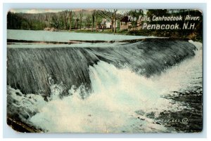 1916 The Falls Contoocook River Waterfalls Penacook New Hampshire NH Postcard 