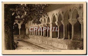 Old Postcard Cloister of Moissac Inside view