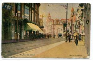 Calle Condell Valparaiso Chile 1921 postcard