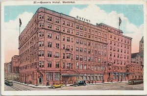 Canada Queen's Hotel Montreal Vintage Postcard C074