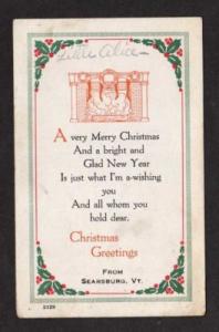 VT Christmas Greetings from SEARSBURG VERMONT Postcard