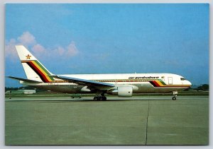 Airplane Postcard Air Zimbabwe Airlines Airways Boeing 767-2NO FM23